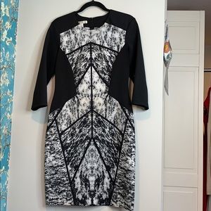 White and Black London Times dress.